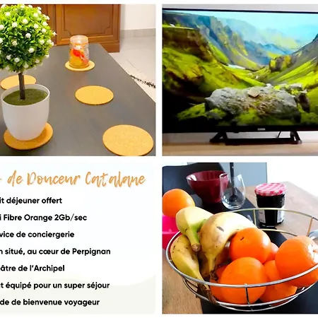 Sejour Avec Petit-dejeuner A La Demande A 20 Minutes De L'espagne A La Douceur Catalane Apartament Perpignan